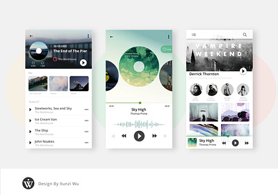 MusicDot concept app design ui