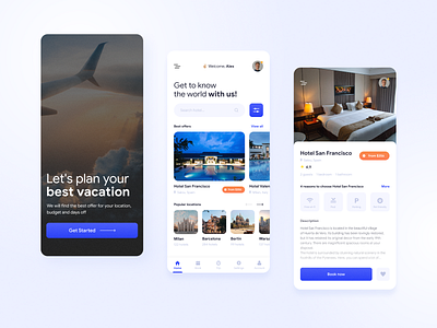 Mobile App Design | Booking Service application booking clean design illustration responsive travel ui ux