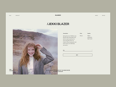 Islandic Blazer Issue 59 e commerce ecommence layout minimal ui ux web webdesign