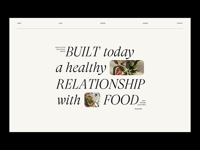 Healthy Relationship with Food Issue 94 beige design food layout minimal minimaldesign recipes ui ux web webdesign