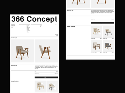 Issue 101 366 Concept black ecommerce layout minimal minimaldesign modern pdp product page ui ux web webdesign white