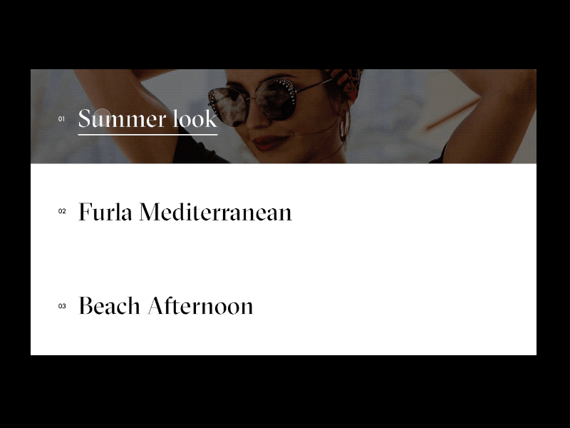 Summer Issue 05 animation menu typography ui ux web webdesign