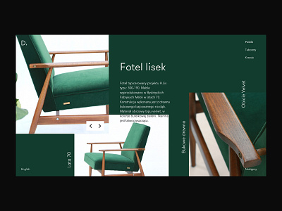 Fotel Lisek Issue 08 green polishdesign typography ui ux web webdesign