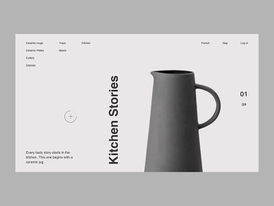 Kitchen Storie Issue 09 grey minimal minimaldesign slider ui ux web webdesign