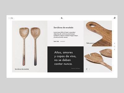 Servidores de Ensalada de Madera Issue 15 design ecommerce ecommerce design layout minimal minimaldesign ui web webdesign