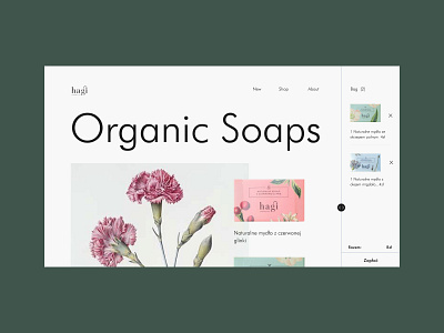 Organic Soaps Issue 16 ecommence layout minimal minimaldesign typography ui ux web webdesign