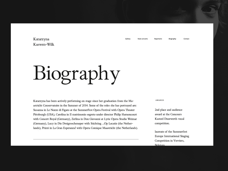 Biography Issue 18 animation black design layout minimal typography ui ux web webdesign