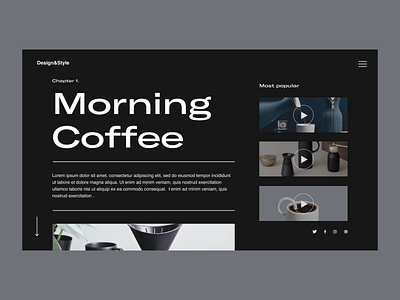 Coffee Issue 21 black design layout minimal typography ui ux web webdesign