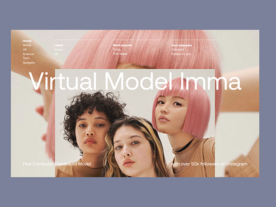 Virtual Model Issue 41 brutalist layout magazine minimal news photo ui ux web webdesign