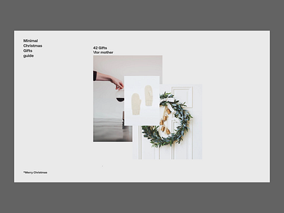 42 Gifts Issue 43 christmas design grey layout minimal minimaldesign typography ux web