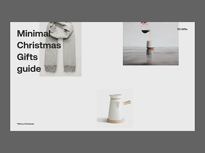 Minimal Christmas Gifts e commerce layout minimal minimaldesign typography ui ux web webdesign