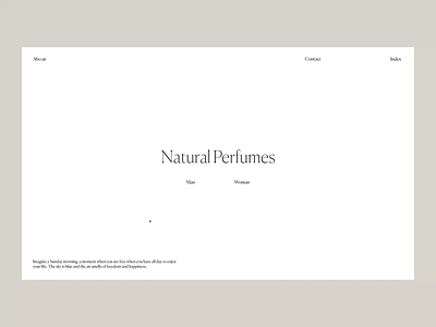 Natural Perfumes Issue 53 animation layout minimal minimaldesign typography ui ux web webdesign