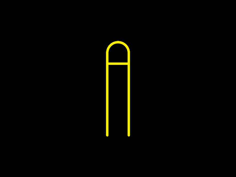 Tall - new font by my alphabet black font long new tall thin type typography yellow