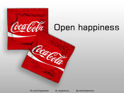 Coca-Cola's Condoms black brand coca cola condom funny humor new red slogan vision white