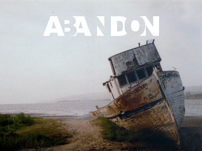 Abandon Graphic boat design designer graphic illustrator negativespace photography typography