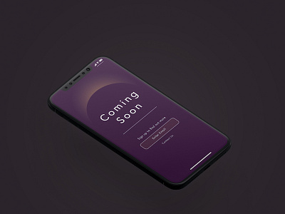 Daily UI #048 app challenge coming soon daily ui design gradient graphic design iphone x sign up ui ux design visual