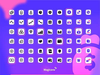 Magicons - Finance icon set design graphic design icon icon design iconography iconset illustration ui vector