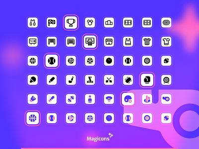 Magicons - Sport icon set design graphic design icon icon design illustration sport ui ux vector