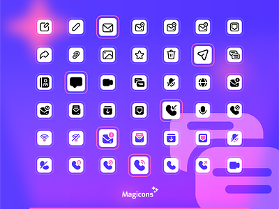 Magicons - Communication icon set chat communication design graphic design icon icon design iconography illustration ui ux vector