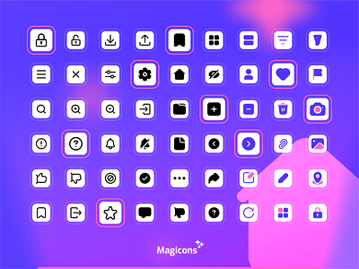 Magicons - User Interface icon set design graphic design icon icon design iconography illustration ui vector