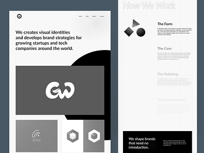 Design Agency Landing Page Exploration