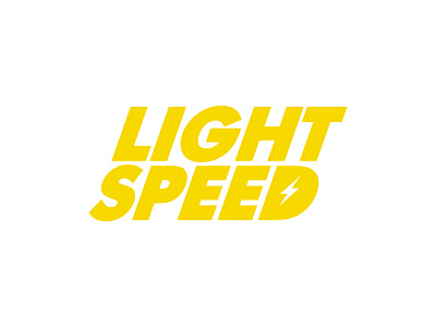 Light Speed brand branding design graphic design logo logo design monogram typography wordmark yellow