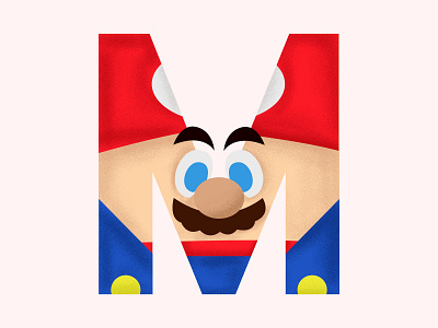 M is for Mario! colors illustration illustrator letters mariobros type typography