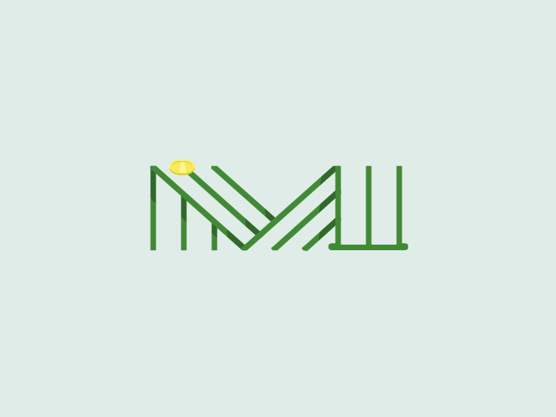 M of money - Graphic Animation animation coins green icon letters logo m money