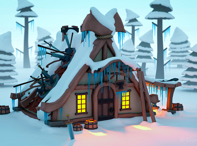 The Nordic Smith 3d environment gameart gameasset gameready handpainted lowpoly maya substancepainter textured