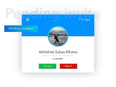 #dailyui #078 affinity designer pending invitation daily ui 078