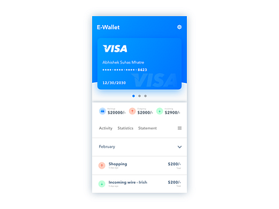 E-Wallet affinity designer daily ui e wallet