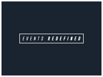 Events Redefined - Brand Concept brand concept design event poster