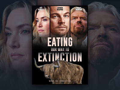 Eating Our Way To Extinction - Film Poster brand campaign design film hollywood marketing movie poster ui