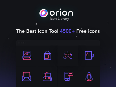 Orion Icon Library - 4500+ Free icons free icon icons pack set