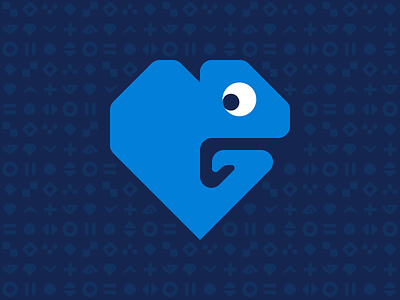 Team Chameleon Logomark/Emoji 2d animation after effects animation branding chameleon design logo lottie motion graphics