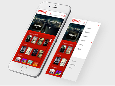 Netflix interface concept app clean dailyui freebie minimal minimalism photo ressource sketch ui user ux