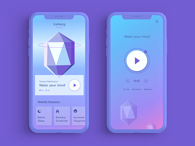 meditation app 2019 app app design application meditation meditation app mobile sketch streaming streaming app ui ui design ux ux design
