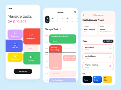 To Do App for Designer app app design application colorfului design figma mobile planner productivity productivity app rainbowui schedule task todo ui uplabschallenge ux ux design