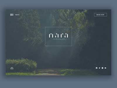 Homepage for Nara Park homepage design ui