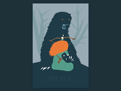 Brave Girl design illustration