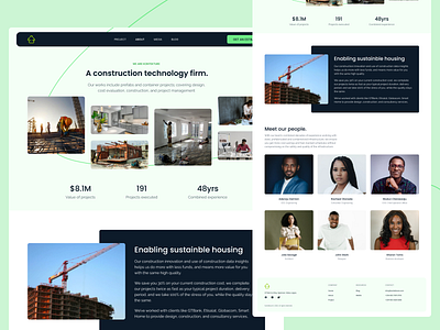 Kontekture - A Construction About Page about about page building construction design house real estate ui ui design ux web design website