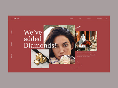 Fashion photo page#6 brand branding clean concept design e commerce flat girl grid homepage interface jewelry ui ux web website