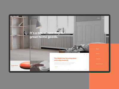 Furniture brand clean concept design e commerce flat furniture grid interface logo ui ux website