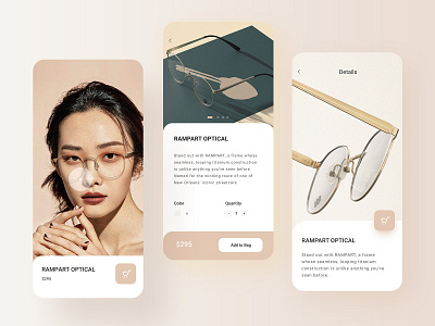 Glasses Concept App app clean design e commerce ecommerce glasses grid interface product page ux