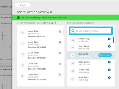 Share a dashboard dashboard hr review