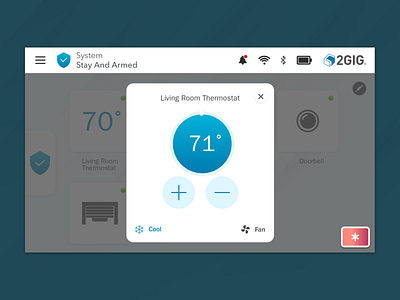 Smart Thermostat (Security Panel) security app smarthome thermostat