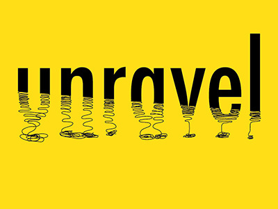 unravelling unravel janendesign okjane oklahoma playing with type string type typography unravel yellow