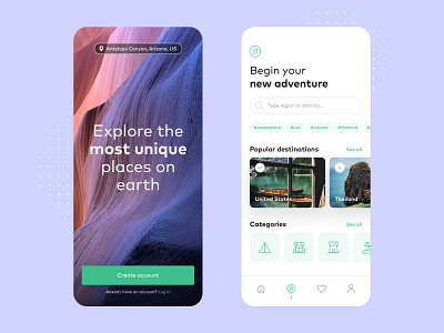 Travel_app_concept app app branding branding color design ios typography ui