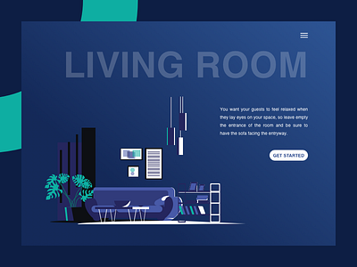 Living Room furnitures illustration