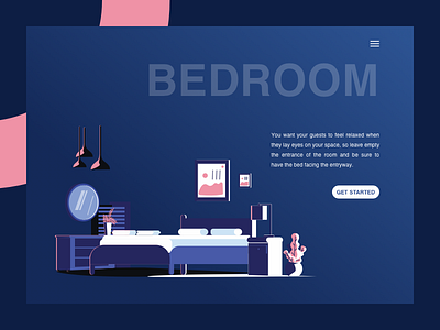 Bedroom bedroom furnitures illustration